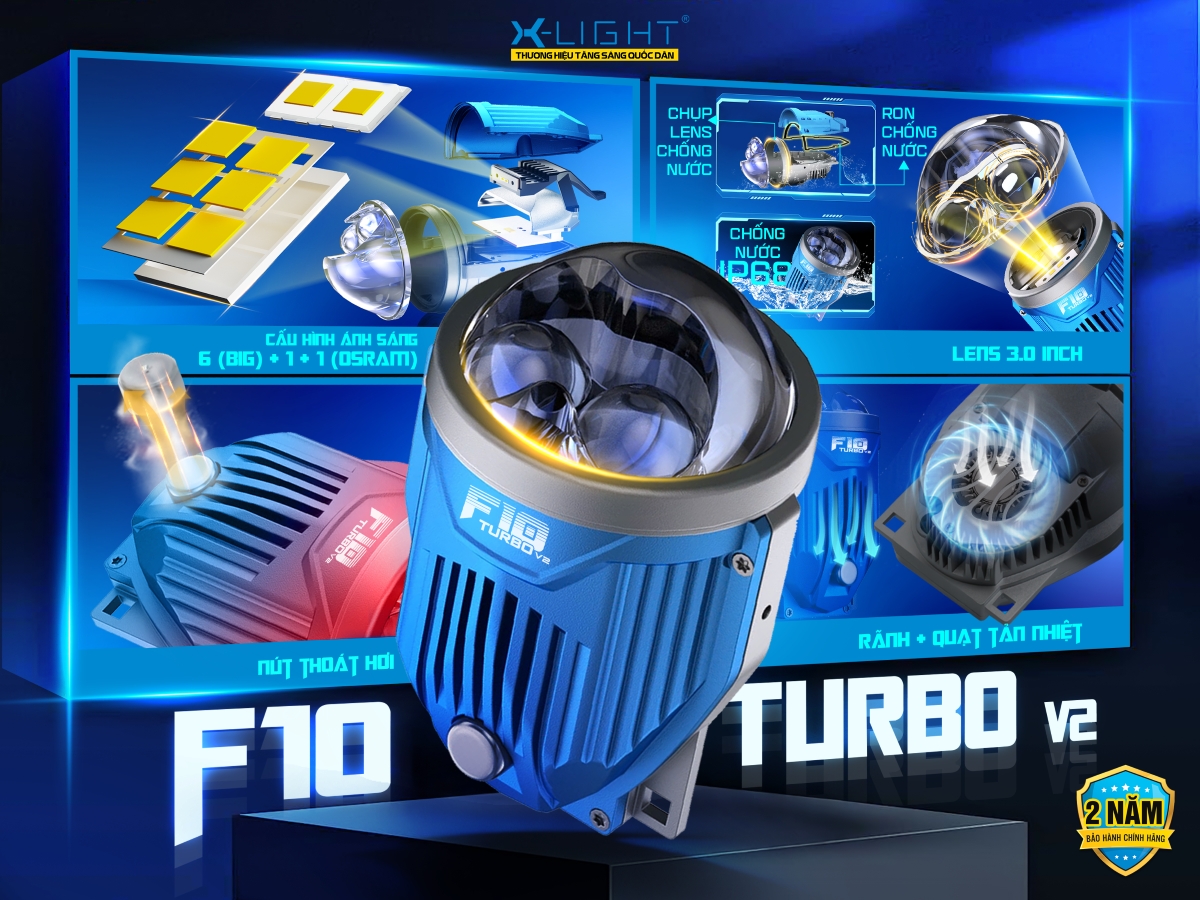 ĐÈN BI GẦM X-LIGHT F10 TURBO V2